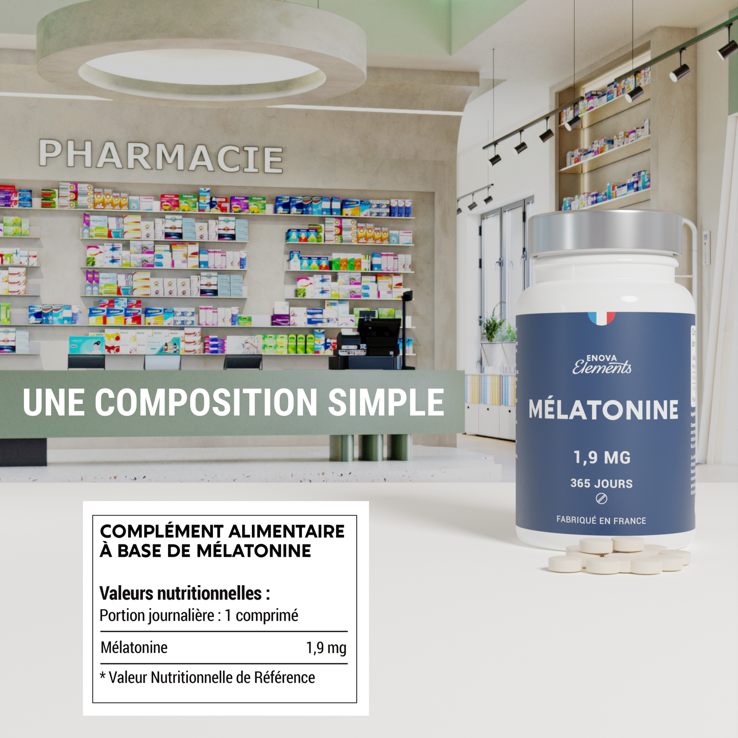 MÉLATONINE 1,9MG - Endormissement, Sommeil, Jetlag